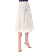 Old Money Collection - Silk girdled midi skirt